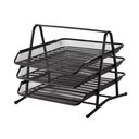 Ver imagem 1 de Bandeja Triplo Organizador Mesa Documentos Papel Correio Escritorio 3 Divisorias