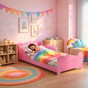 Ver imagem 3 de Cama Infantil Kids Nuvem 100% Mdf Grade de Proteção Montessori:rosa/branco