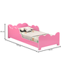 Cama Infantil Kids Nuvem 100% Mdf Grade de Proteção Montessori:rosa/branco - 2