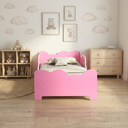 Ver imagem 5 de Cama Infantil Kids Nuvem 100% Mdf Grade de Proteção Montessori:rosa/branco