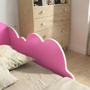 Ver imagem 4 de Cama Infantil Kids Nuvem 100% Mdf Grade de Proteção Montessori:rosa/branco