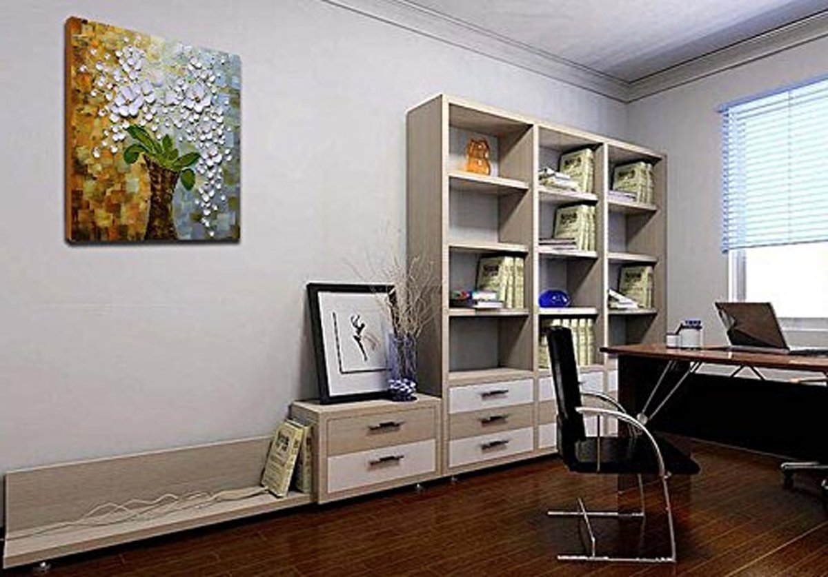 Quadro Pintura Tela árvore impermeável flor fade anos 5432: 130cm (A) x 130cm (L) - 1