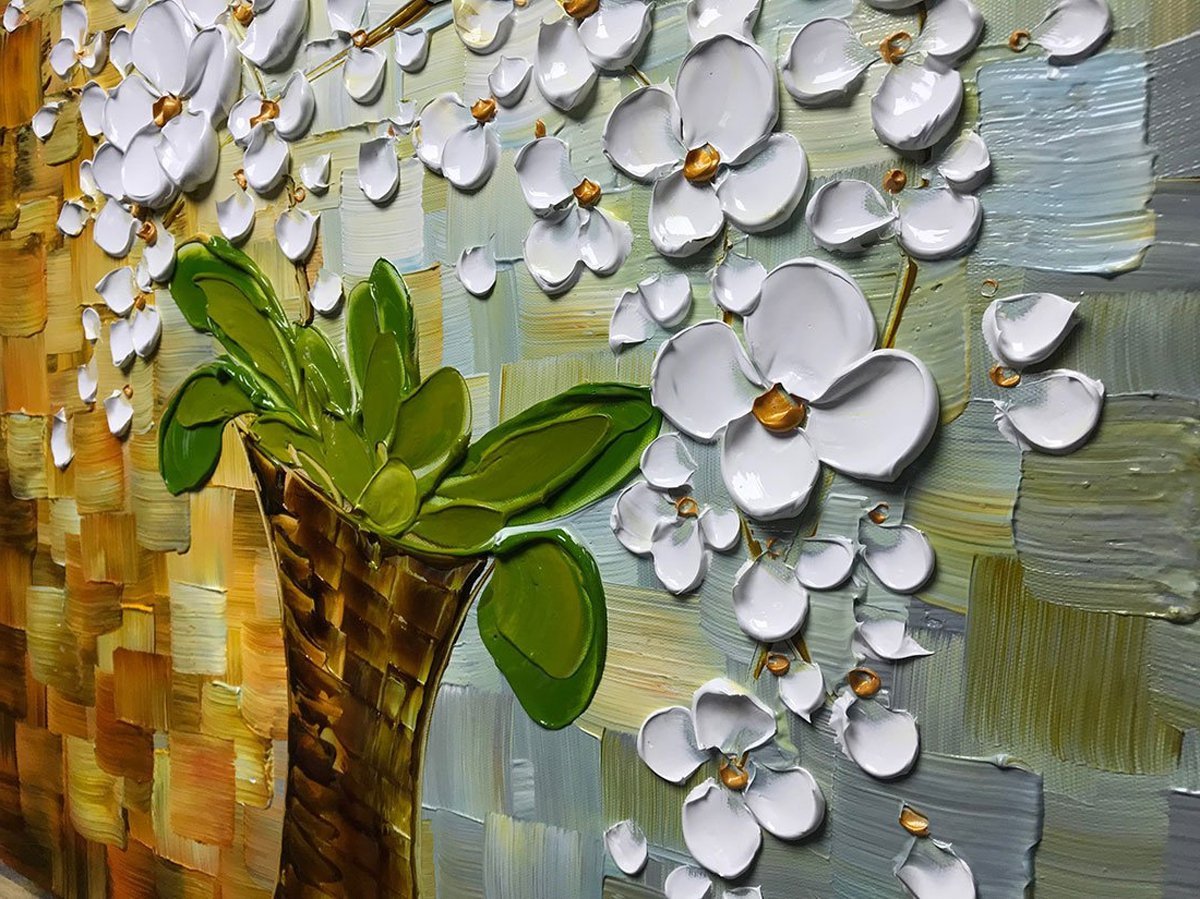 Quadro Pintura Tela árvore impermeável flor fade anos 5432: 130cm (A) x 130cm (L) - 3