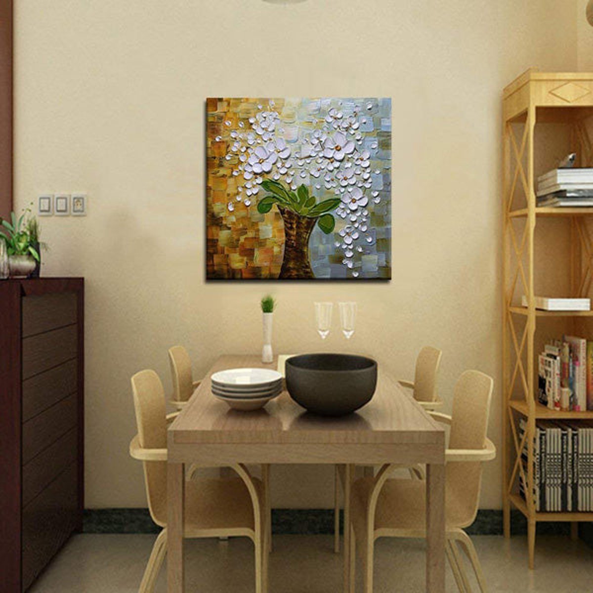Quadro Pintura Tela árvore impermeável flor fade anos 5432: 130cm (A) x 130cm (L) - 5