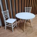 Ver imagem 6 de Kit Mesa Infantil Eames Branca 60cm + 2 Cadeiras Tiffany Infantil Branco