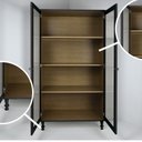 Ver imagem 6 de Armário Multiuso com 2 Portas de Vidro 80cm Ditália