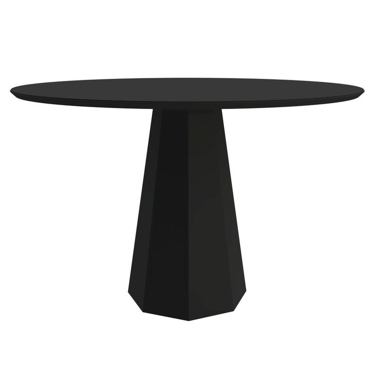 Mesa de Jantar Isis 1,20X1,20 Preto New Ceval
