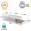 Ver imagem 4 de Cama Montessoriana Infantil de Chão com Cercado Linha Encanto Branco - Completa Móveis