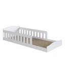 Ver imagem 2 de Cama Montessoriana Infantil de Chão com Cercado Linha Encanto Branco - Completa Móveis