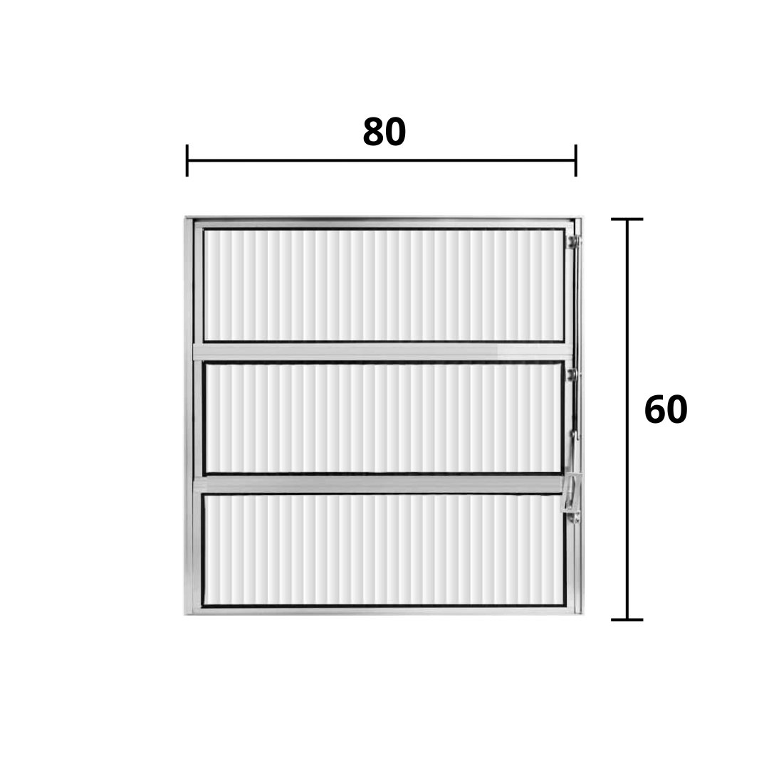 Vitro Basculante Alumínio Branco 60 (A) x 80 (L) - Hale - 2