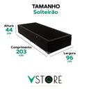 Ver imagem 3 de Cama Box Baú Solteirão Preto V-store 96x203x44