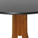 Ver imagem 3 de Mesa Bistrô Sevilha Madeira Maciça e Tampo Redondo - Amêndoa - Tampo Ø80 Laqueado Preto