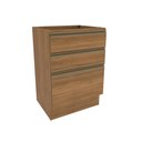 Ver imagem 1 de Balcão 3 Gavetas Kappesberg Celeste 100% Mdf Nogueira 60cm