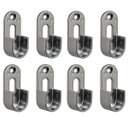 Ver imagem 1 de 8 Suporte Cabideiro Tubo Oblongo Oval Armário Guarda Roupa e Closet - Prata