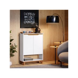 Sapateira Hall Vertical com 2 Portas Flow para Entrada ou Quarto - Apartamento ou Casa - Branco - 1