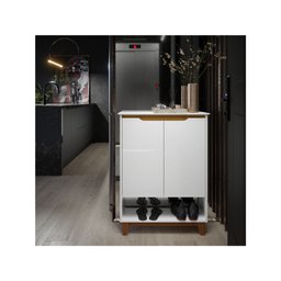 Sapateira Hall Vertical com 2 Portas Flow para Entrada ou Quarto - Apartamento ou Casa - Branco - 5