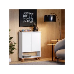 Sapateira Hall Vertical com 2 Portas Flow para Entrada ou Quarto - Apartamento ou Casa - Branco - 2
