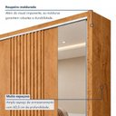 Ver imagem 5 de Guarda Roupa Casal 3 Portas de Correr 6 Gavetas com Espelho e Detalhe Ripado 100% MDF Vitória