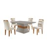 Conjunto Sala de Jantar Mesa 4 Cadeiras Luísa Espresso Móveis - 2
