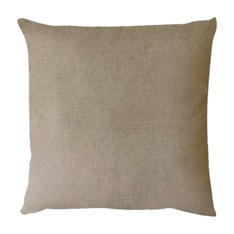 Capa para Almofada Quadrada Lisa em Linho Cru