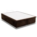 Ver imagem 5 de Cama Box Baú Casal Universal Suede Brown (138x188x35) - Ortobom