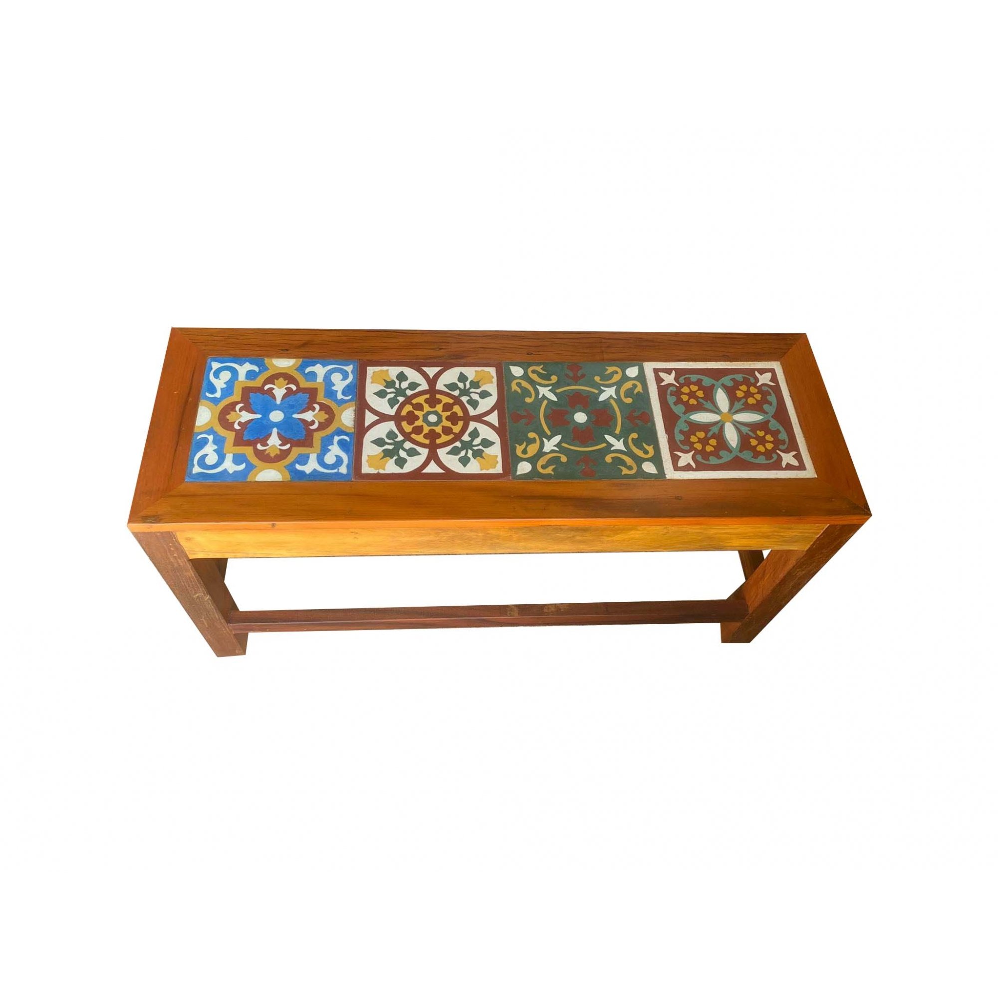jogo mesa de jantar 120x60 com 2 bancos mineiros ladrilho decoração móveis cozinha bistro MINAS ARTE - 3