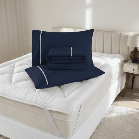 Kit Cama Dos Sonhos Casa Dona 5 Peças Pillow com Lençol e 4 Travesseiros Casa Dona