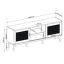 Ver imagem 5 de Rack com Painel para TV até 75 Polegadas 180,5CMX193CM Palha Natural Moralles