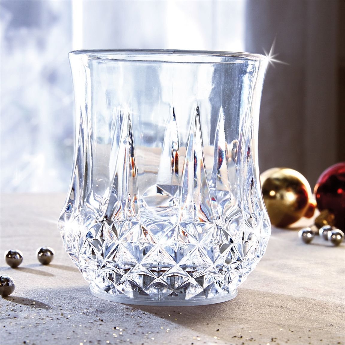 Jogo com 6 Copos para Uísque de Cristal Modelo Luxo 320ml - 2