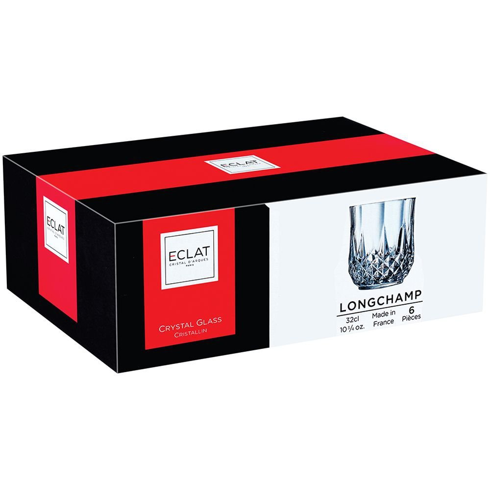 Jogo com 6 Copos para Uísque de Cristal Modelo Luxo 320ml - 4