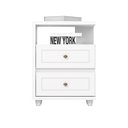 Ver imagem 2 de Mesa de Cabeceira 2 Gavetas Americano Branco