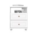 Ver imagem 2 de Mesa de Cabeceira 2 Gavetas Nova York Espresso Móveis
