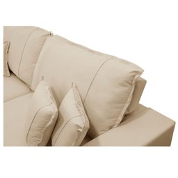 Sofá 3 Lugares Retrátil e Reclinável 230 cm Breno - Bege - 8