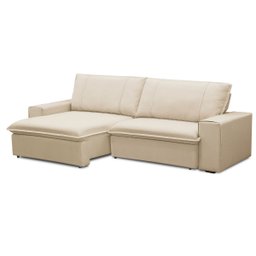Sofá 3 Lugares Retrátil e Reclinável 230 cm Breno - Bege - 5