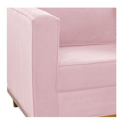 Sofá 2 Lugares Europa Suede Rosa Bebê - Am Decor - 6