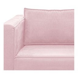 Sofá 2 Lugares Europa Suede Rosa Bebê - Am Decor - 5