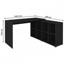 Ver imagem 4 de Escritório Completo Home Office 2 Portas 8 Nichos Preto - Artany Móveis