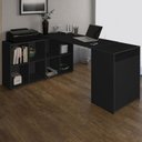 Ver imagem 1 de Escritório Completo Home Office 2 Portas 8 Nichos Preto - Artany Móveis