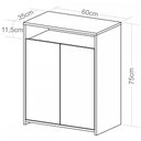 Ver imagem 5 de Escritório Completo Home Office 2 Portas 8 Nichos Preto - Artany Móveis