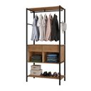 Ver imagem 2 de Guarda Roupa Closet Solteiro Paris New Preto Demolição - Artefamol