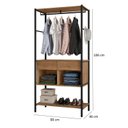 Ver imagem 3 de Guarda Roupa Closet Solteiro Paris New Preto Demolição - Artefamol