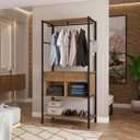 Ver imagem 1 de Guarda Roupa Closet Solteiro Paris New Preto Demolição - Artefamol