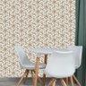 Papel de Parede Efeito Gesso 3D Geométrico Dourado 3,05m - 2