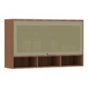 Ver imagem 1 de Armario Lari 120cm 1 Porta Basculante Reflecta Bronze com Nicho Lucianemóveis