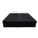 Ver imagem 2 de Cama Box Baú Casal Bipartido Corino Preto 42x138x188