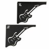 Mão Francesa Prateleira Preta Decorativa 20cm Música Guitarra Aço Zarg - 1