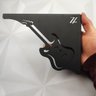 Mão Francesa Prateleira Preta Decorativa 20cm Música Guitarra Aço Zarg - 3
