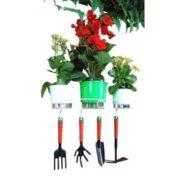 Jardim Vertical - Suporte de Parede Branco para Vasos com Ganchos Ferroflor | Decore e Organize! - 2
