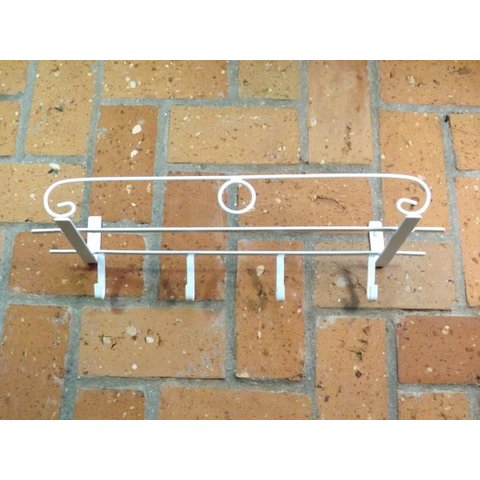 Jardim Vertical - Suporte de Parede Branco para Vasos com Ganchos Ferroflor | Decore e Organize!