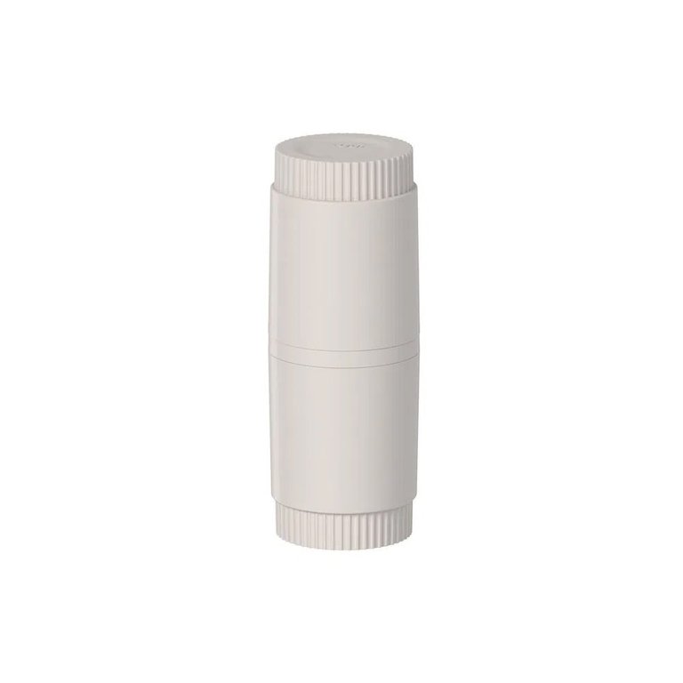 Porta Escova Pasta Dente Banheiro Dental com Tampa Fosco Ou:Bege